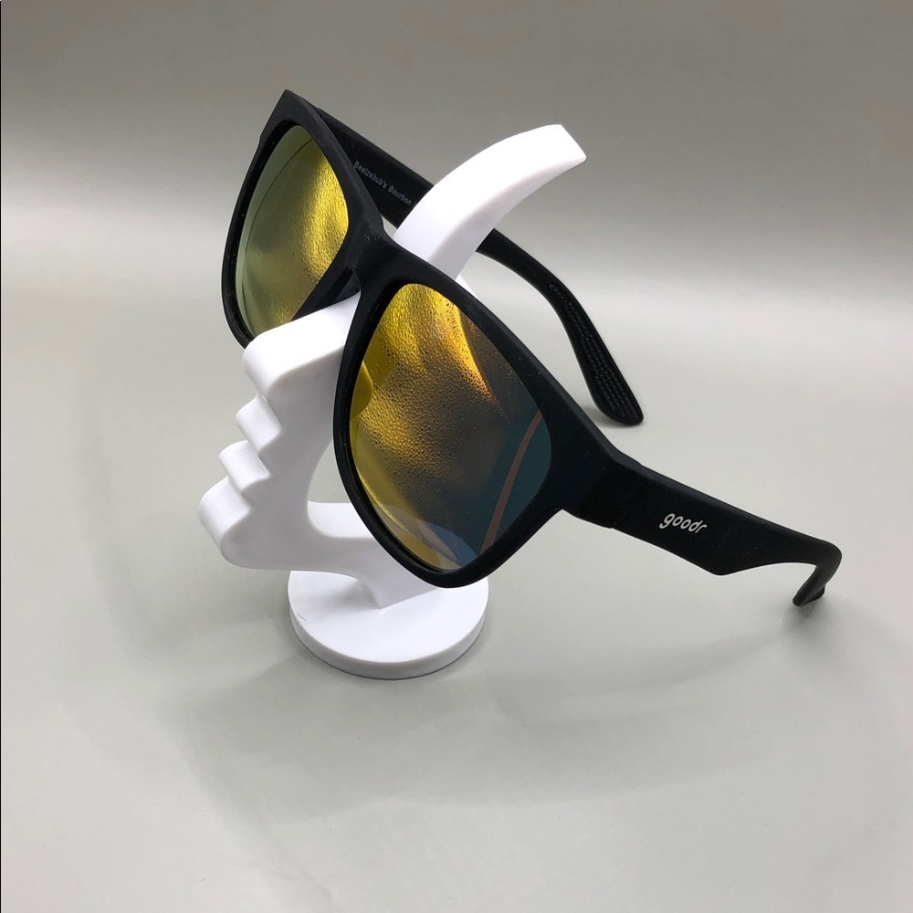 Goodr Beelzebub's Bourbon Burpees Black Yellow Polarized Sunglasses